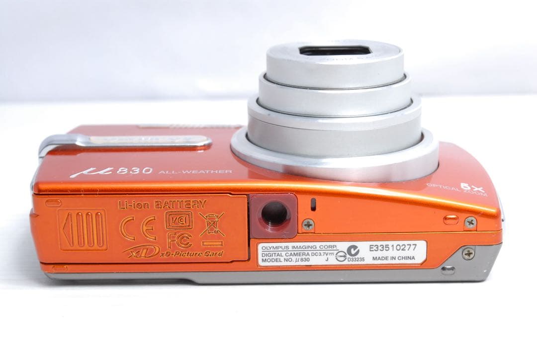 OLYMPUS μ830 コンデジ デジカメ オレンジ 生活防水 - メルカリ