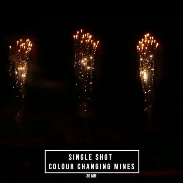 Single Shot Colour Changing Mines 30mm / Volcán cambio de color 30mm